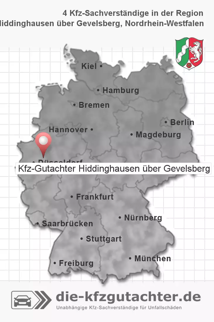 Sachverständiger Kfz-Gutachter Hiddinghausen über Gevelsberg
