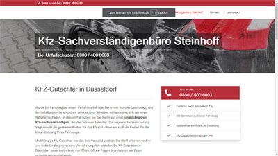 Webseite für Kfz-Gutachter und Sachverständige