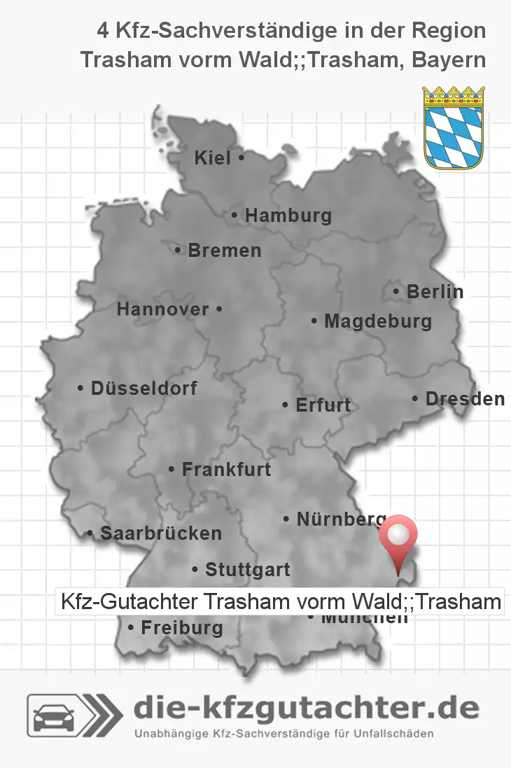 Sachverständiger Kfz-Gutachter Trasham vorm Wald;;Trasham